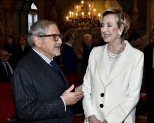 Letizia Moratti con Achille Colombo Clerici pres. di Assoedilizia