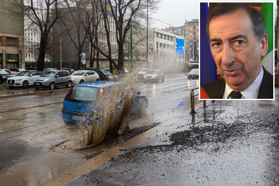 Sala - strade di Milano dissestate