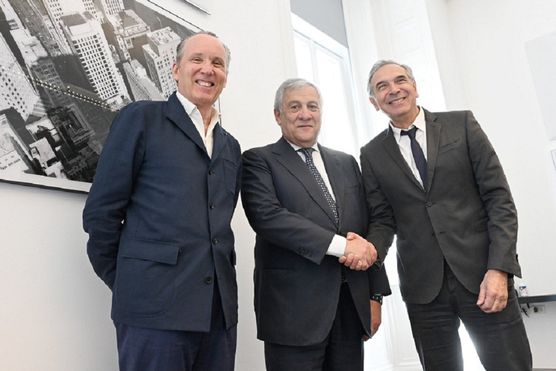 Ermenegildo Zegna, Antonio Tajani e Carlo Capasa