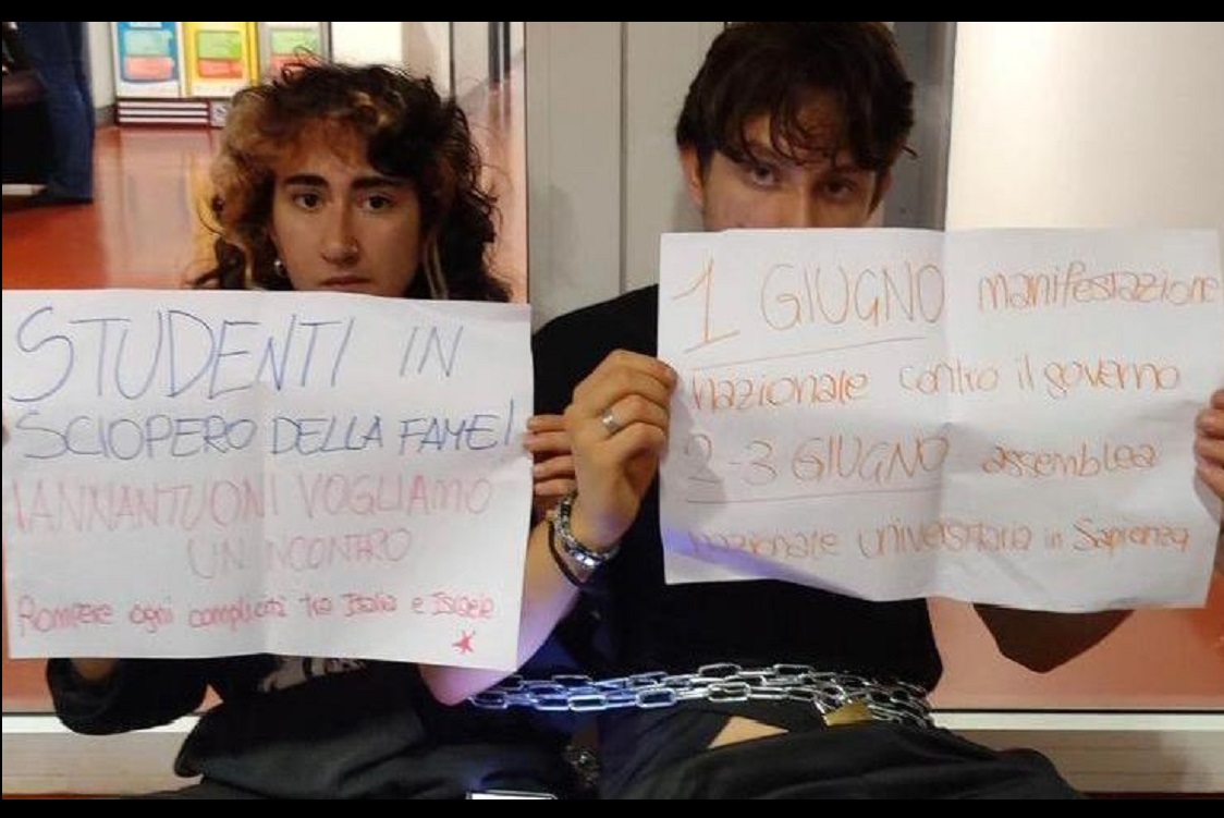 studenti in sciopero della fame contro Israele