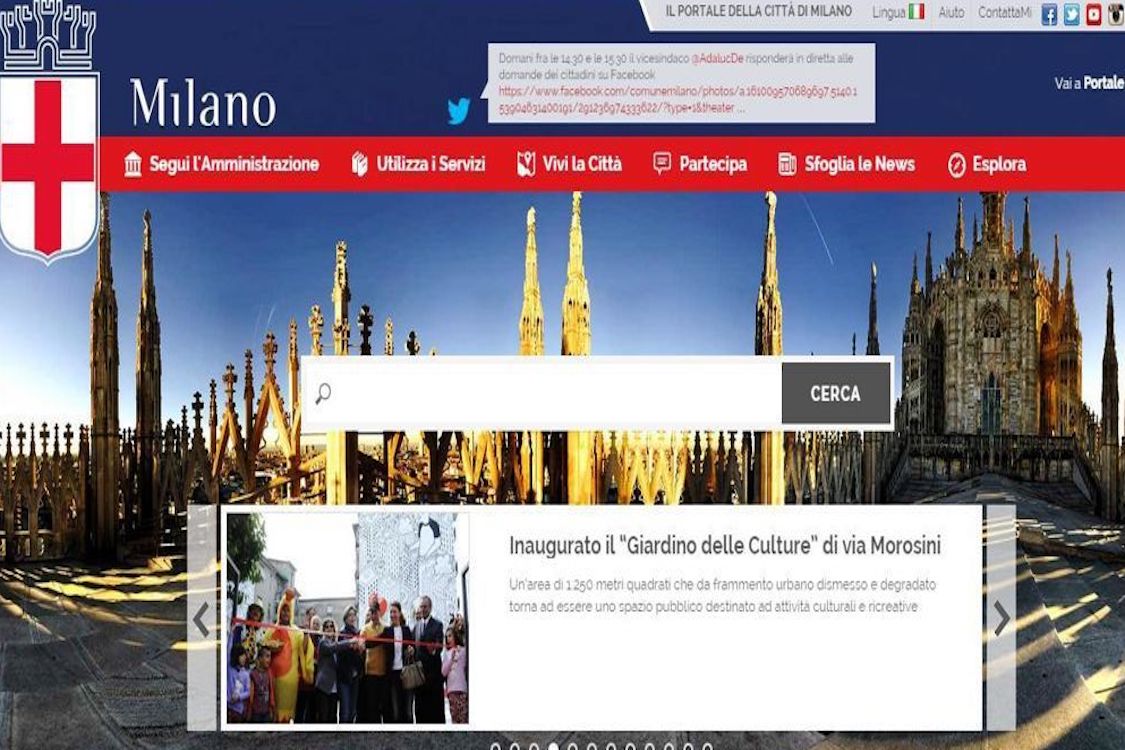 Sito Web Comune Milano
